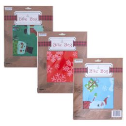 72 Bulk Gift Bag Bike 60x72in Plastic 3ast Christmas Design Pb/insert