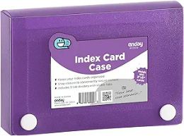 144 Bulk 3" X 5" Index Card Case Holds 5 Tab Dividers Purple