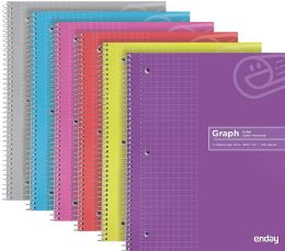48 Bulk Spiral Notebook 1-Subject QuaD-Ruled 70 Ct. 4-1", Purple