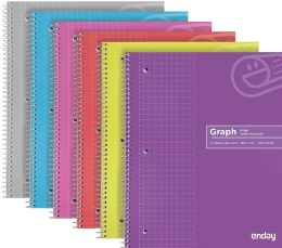 48 Bulk Spiral Notebook 1-Subject QuaD-Ruled 70 Ct. 4-1", Black