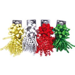 24 Bulk 2 Piece Christmas Gift Bow