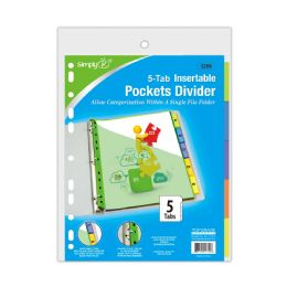 48 Bulk 5 Tab Insertable Pockets Divider