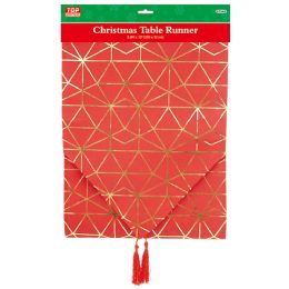 12 Bulk Christmas Table RunneR- Red/gold
