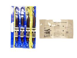 36 Bulk 4 Piece 15 Feet Metal And Nylon Ratchet Tie Downs