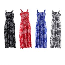 12 Bulk Women's Floral Print Summer Dress