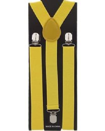 36 Bulk Men's Yellow Suspender