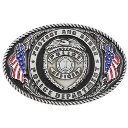 36 Bulk Police Belt Buckle - Police Emblem Edition