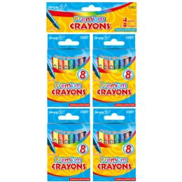 24 Bulk 4 Piece Sets Of 8 Pack Color Premium Crayons