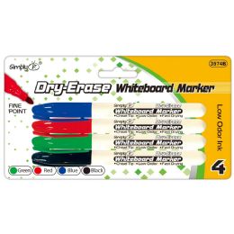 96 Bulk Four Count Dry Erase Markers Assorted Color