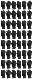 48 Bulk Yacht And Smith Kid's Unisex Gloves In Black