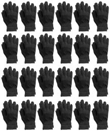 24 Bulk Yacht And Smith Kid's Unisex Gloves In Black