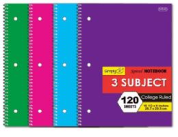 36 Bulk 3 Subject 120 Count Notebook