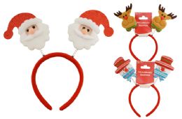 24 Bulk Christmas Headband With Felt Boppers