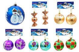 24 Bulk 2 Pack Christmas Ball Ornaments