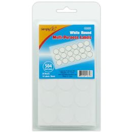 24 Bulk White Round MultI-Purpose Labels