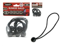 144 Bulk 5 Piece Bungee Balls5 Piece 9"l X 4mm Thick Rugged Nylon Bungee Balls In Black