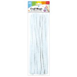 288 Bulk 12" 40-Piece Chenille Stems White