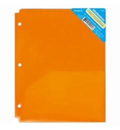 48 Bulk 2-Pocket Poly Portfolio 3 Hole Translucent Colors