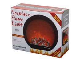 6 Bulk DuaL-Powered Tabletop Led Fireplace Flame Light