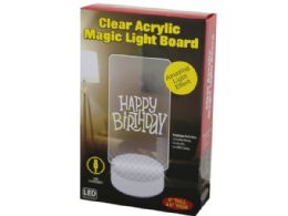 12 Bulk UsB-Powered Clear Acrylic Led Magic Light Board