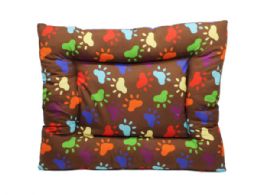 6 Bulk 21 Inx25 In Cozy Flat Pet Bed With Paw Print Design