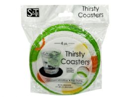 108 Bulk 4 Pack Microfiber Thirsty Cloth Coasters