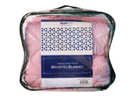 6 Bulk Simple Being Shell Pink 60x80 20lb Weighted Blanket