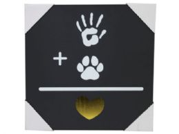 12 Bulk 12 In X 12 In Mdf Block Decor Sign Hand And Paw Equals Love