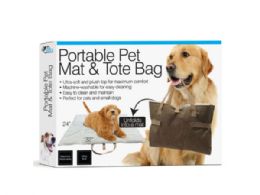 6 Bulk Portable 2-IN-1 Folding Pet Mat And Tote Bag