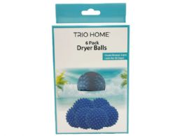 12 Bulk Trio Home Six Pack Dryer Balls With Ocean Scent