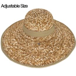 12 Bulk Summer Hats for Men with Cream Band - Adjustable Size