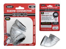 96 Bulk 1 Piece 3/4" 125g Stainless Steel Elbow Connectors In Silver