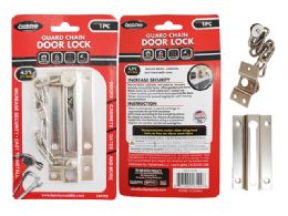 96 Bulk 4.5"l Steel Guard Chain Door Locks With Screws In Silver