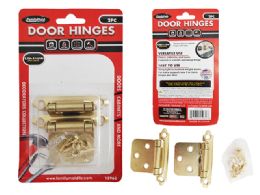 96 Bulk 2 Piece 2.75"x1.61" SelF-Closing Door Hinges In Gold