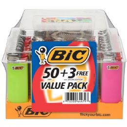 6 Bulk BIC Disposable Ligher Mini 53Count PDQ Tray