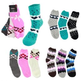 36 Bulk Thermaxxx Fuzzy Socks HD 3PK
