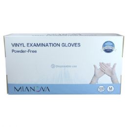 10 Bulk Mianova Vinyl Examination Gloves 100CT Large