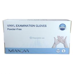 10 Bulk Mianova Vinyl Examination Gloves 100CT Small
