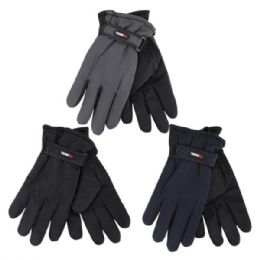 72 Bulk Thermaxxx Men's Ski Gloves w/ Strap