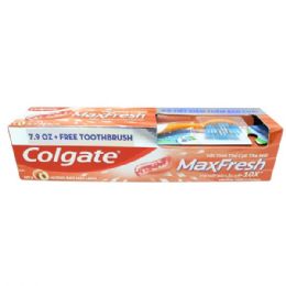 36 Bulk Colgate Total Toothpaste 225g 7.93oz MaxFresh + TA Brush Icy Peach