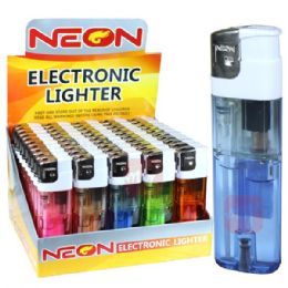 500 Bulk Neon Electronic Lighter 5 Transparent Color