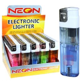 500 Bulk Neon Electronic Lighter 5 Transparent Color