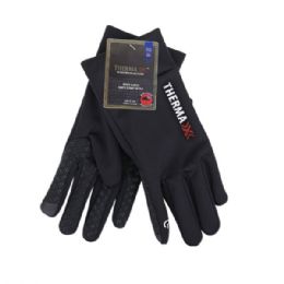 72 Bulk Thermaxxx Men's Gloves W/2 Touch NoN-Slip Grip