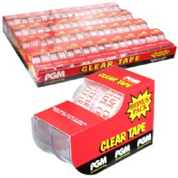 72 Bulk Super Clear Tape 3/4x300in 2PK