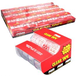 48 Bulk Super Clear Tape 3/4x300in 4PK