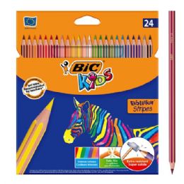 20 Bulk BIC Coloring Pencil Evolution Stripes 24PK