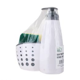 24 Bulk Ideal Home Soap Dispenser Caddy w/ Sponge