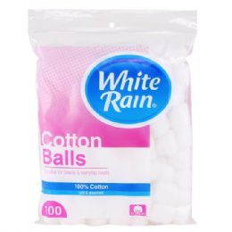 24 Bulk White Rain 100Count Cotton Balls