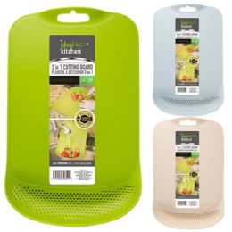 24 Bulk Ideal Kitchen Cutting Board w/ Strainer 24x38cm