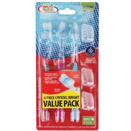 48 Bulk Oral Fusion Toothbrush 6PK Crystal Bright Med